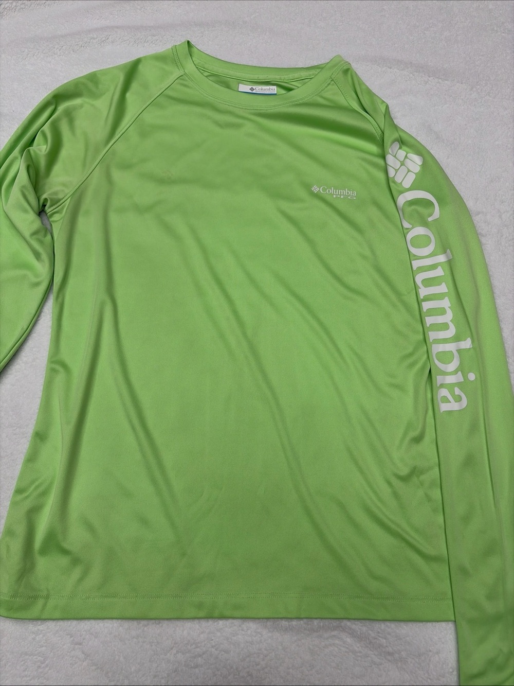 Columbia Long Sleeve Performance Tee - Bright Green